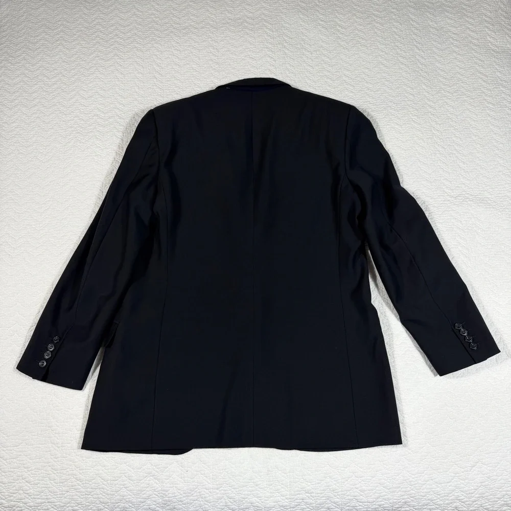 Ermenegildo Zegna Blazer‎ Men 52C Navy Blue Classic Luxury Wool Sport Coat EUC